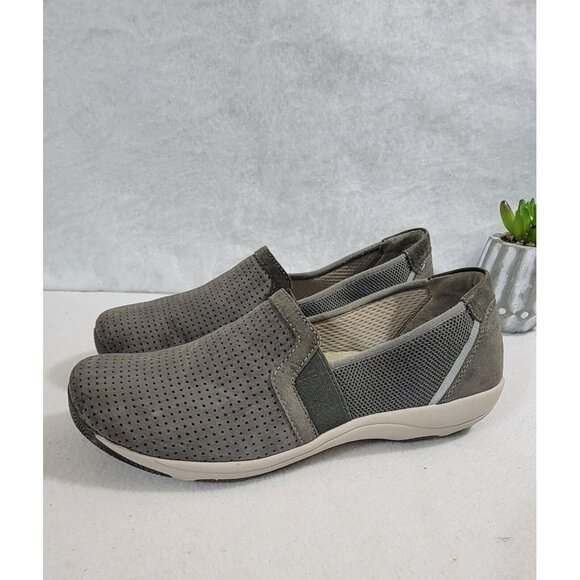 Dansko Halle Womens Gray Flat Slip On Faux Suede‎ Upper Comfort Shoes Size 39 - Picture 4 of 10